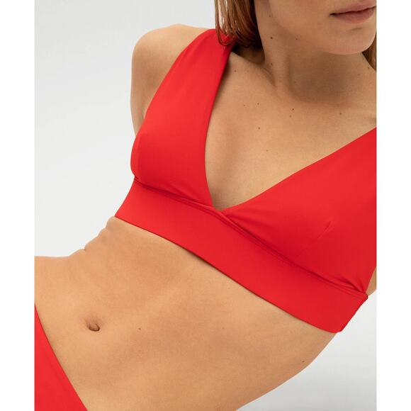 Everlane The Triangle Bikini Top in Bright Red XS - Picture 1 of 6